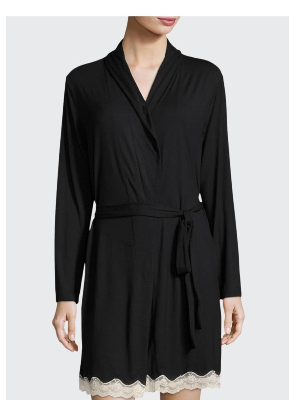 Eberjey Lady Godiva Black Lace Robe Women Intimates & Sleepwear | M/L